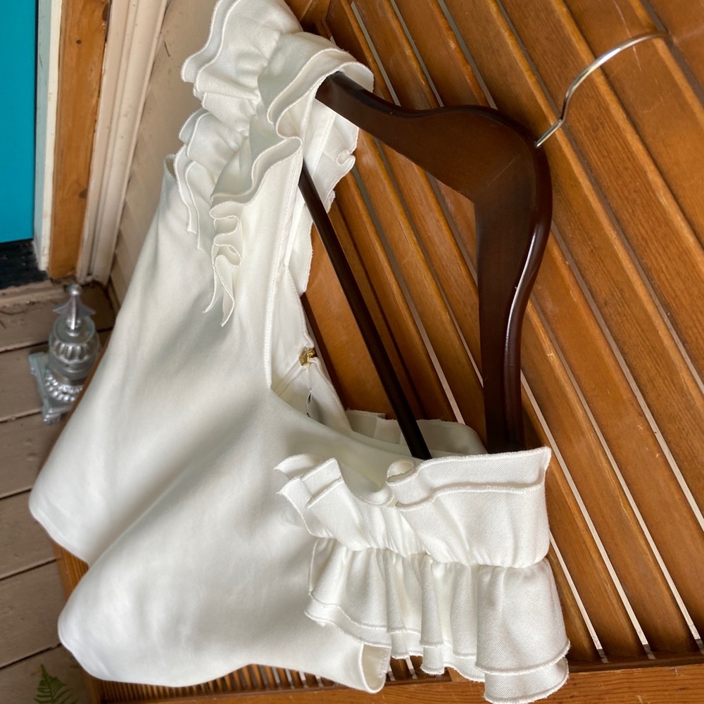 SZ 2 TRINA TURK WHITE DRESS NWT